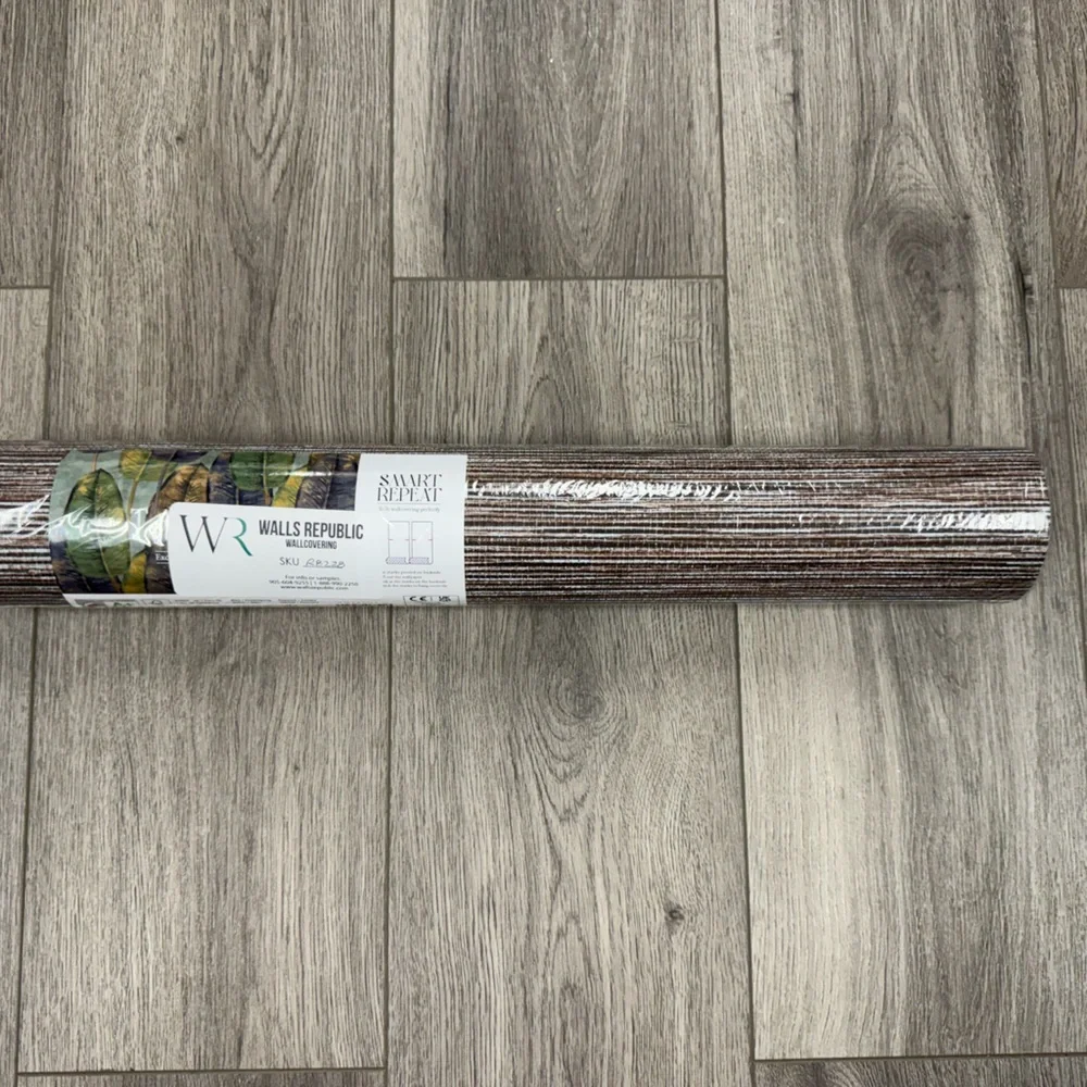 New! Brown Textured Faux Grasscloth Effect Wallpaper Walls Republic SKU R8228